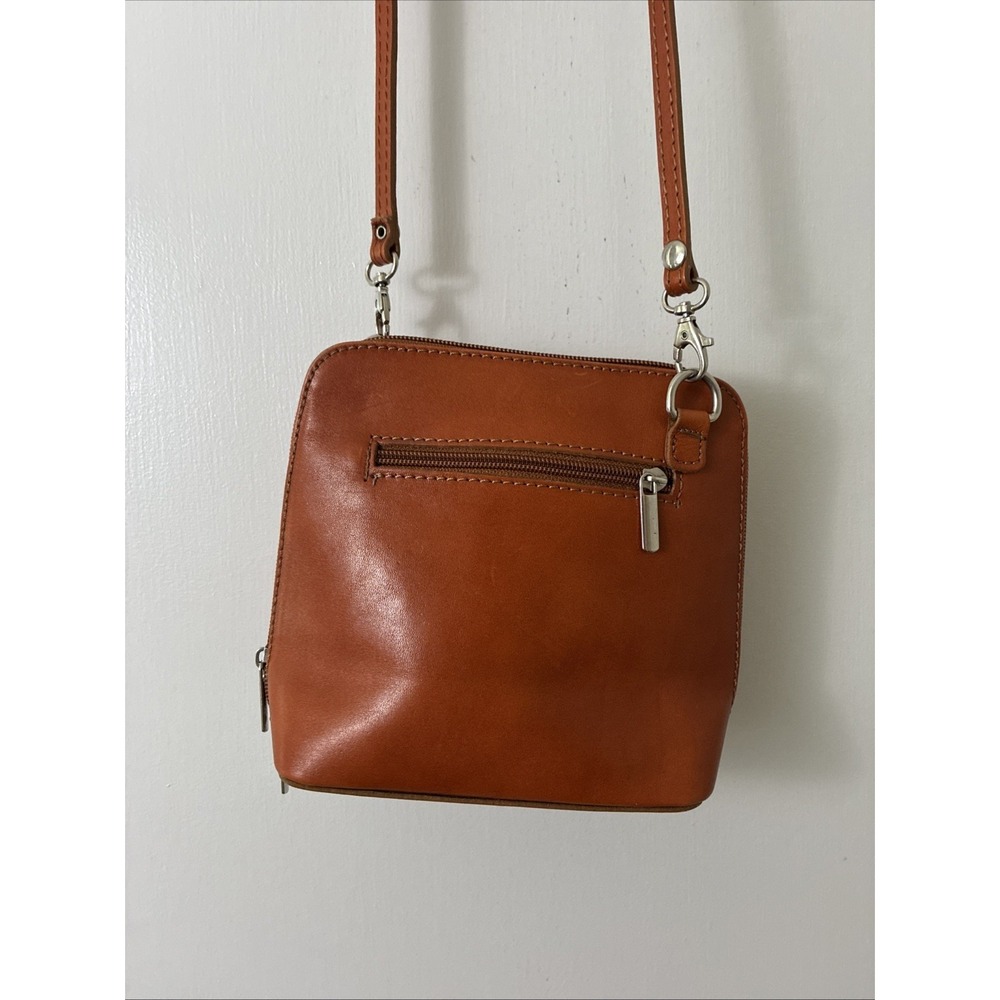 Vera Pelle Brown Leather Crossbody Bag